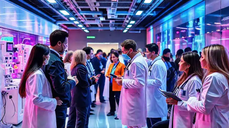 Profesionales innovando en tecnología médica moderna