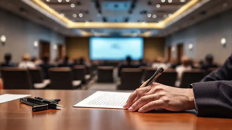 Carta profesional para conferencias en estilo moderno