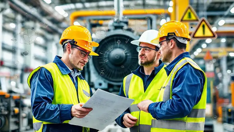 Seguridad industrial: ingenieros, protección y señales