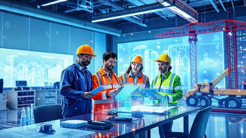 Ingeniería civil moderna con tecnología avanzada