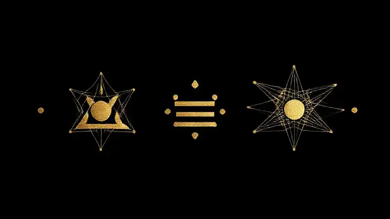 Diseño minimalista elegante con símbolos matemáticos abstractos