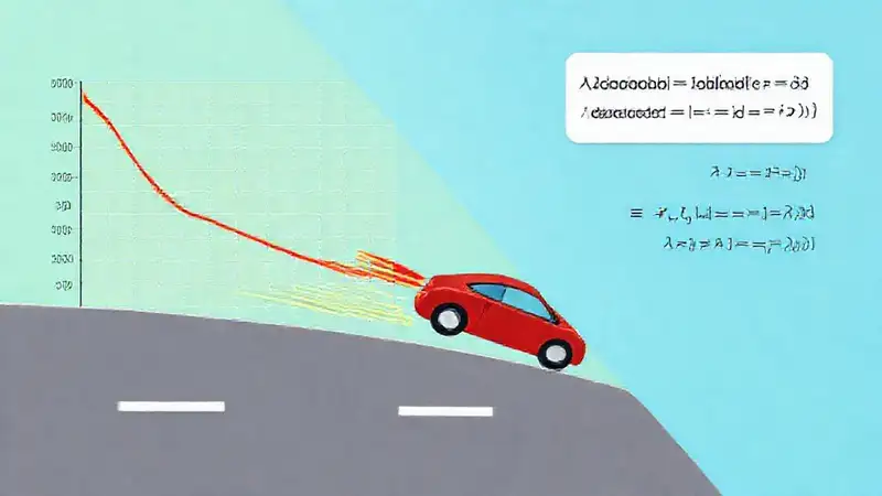 Gráfico de desplazamiento y aceleración de un coche