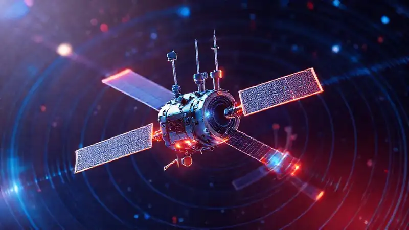 Dispositivos satelitales con tecnología futurista avanzada