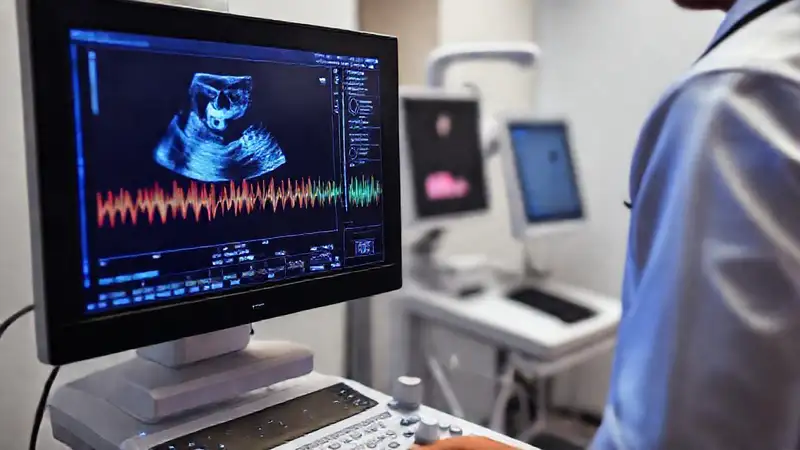 Máquina de ultrasonido médica en diagnóstico profesional