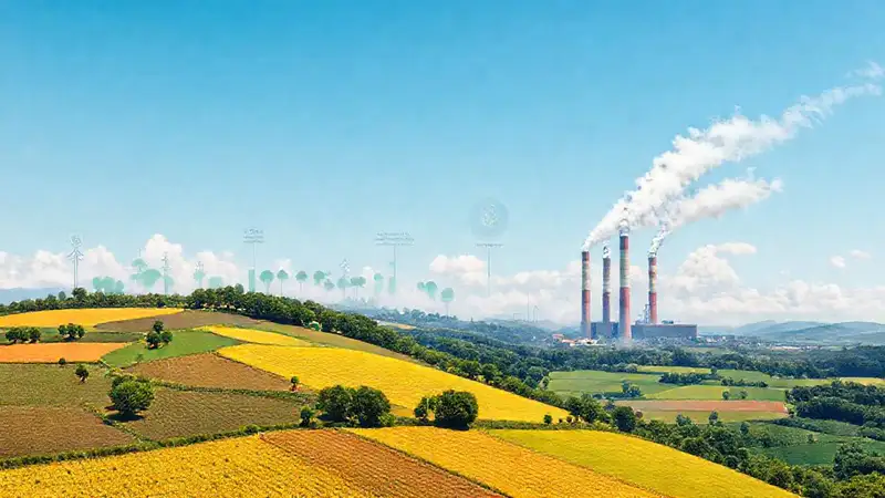 Campos agrícolas, contaminación y ecosistemas vibrantes