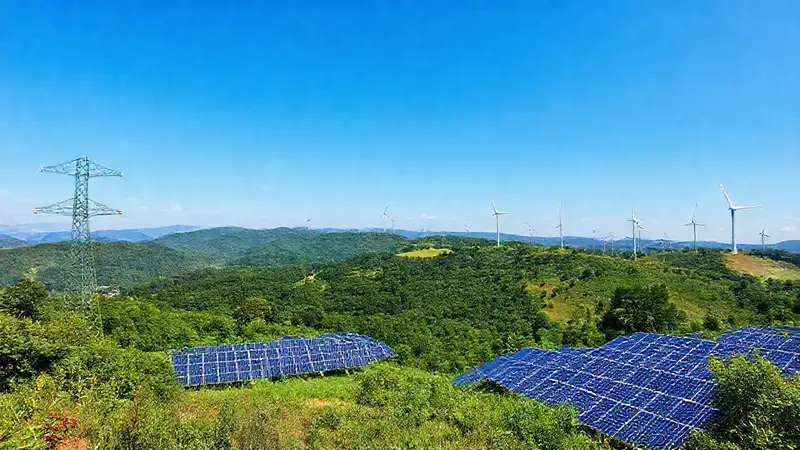 Energía verde en armonía con la naturaleza