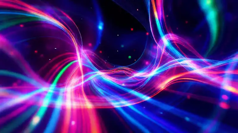 Olas de energía vibrantes y dinámicas