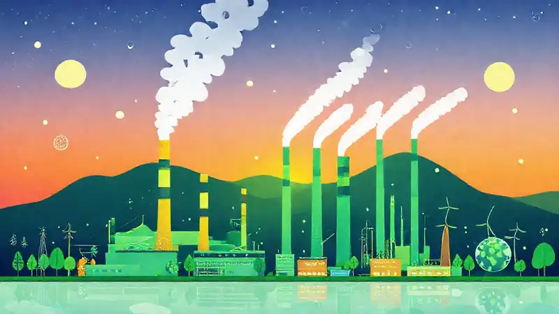 Industria verde y sostenible en armonía ecológica