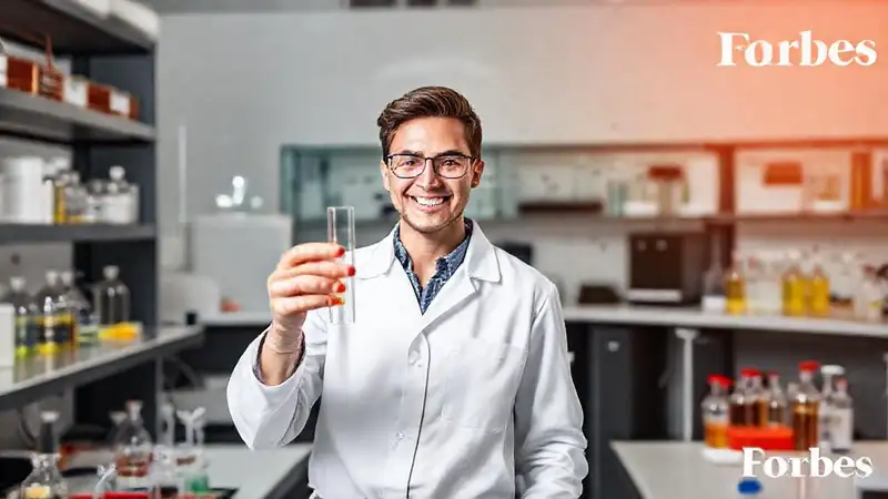 Joven ingeniera en laboratorio moderno y vibrante