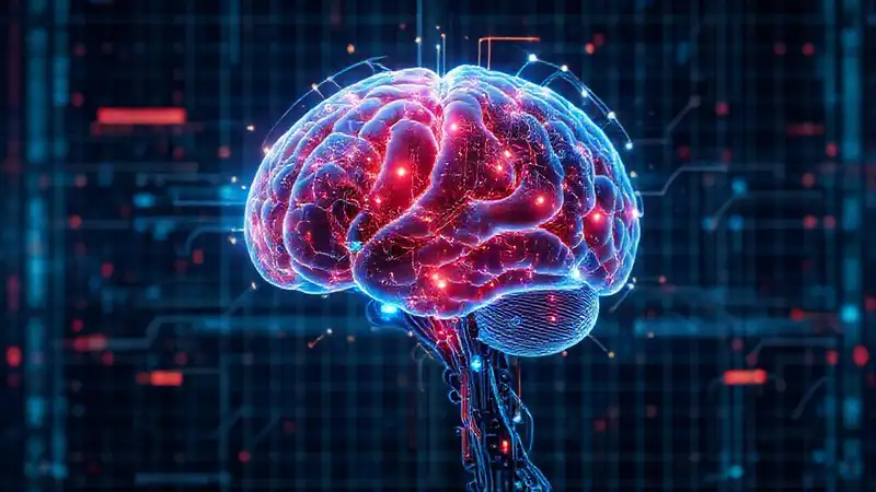 Interfaz cerebral futurista, neuroprótesis y robótica avanzada