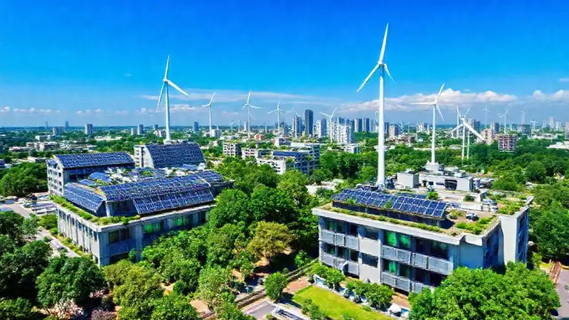 Infraestructura renovable y sostenible en ciudades modernas