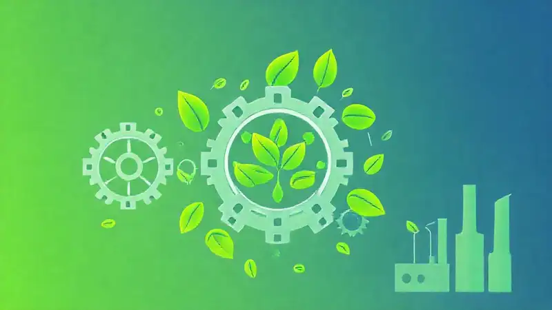 Símbolos sustentables en ingeniería y energía verde