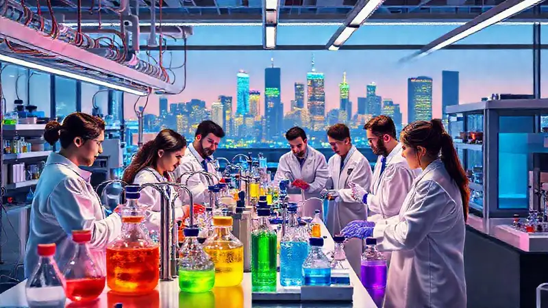 Laboratorio de ingeniería químico innovador y moderno