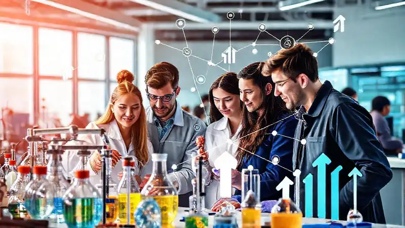 Estudiantes de ingeniería colaboran en laboratorio moderno