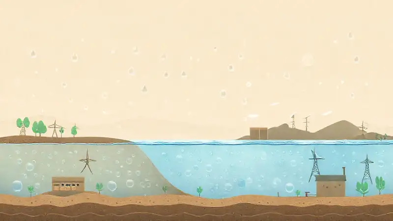 Impacto ambiental y energía en paisaje industrial