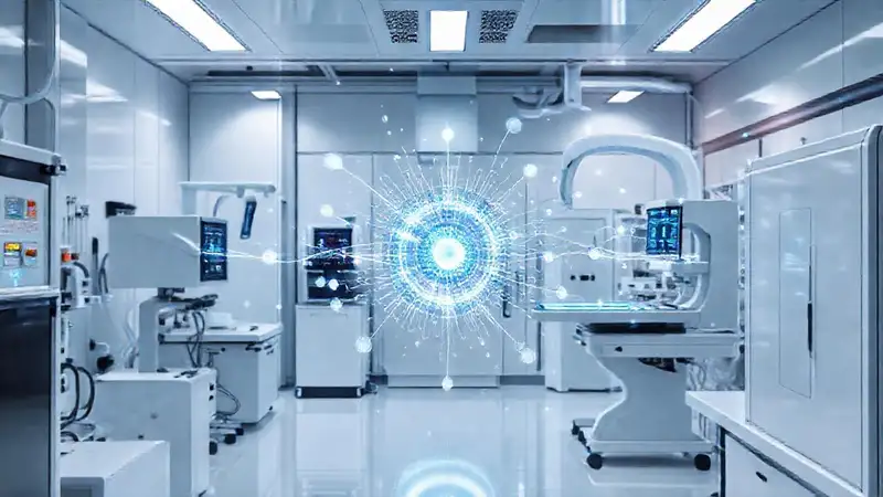 Entorno de laboratorio con tecnología futurista avanzada