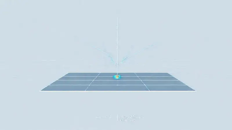 Ilustración minimalista del campo eléctrico sobre superficie