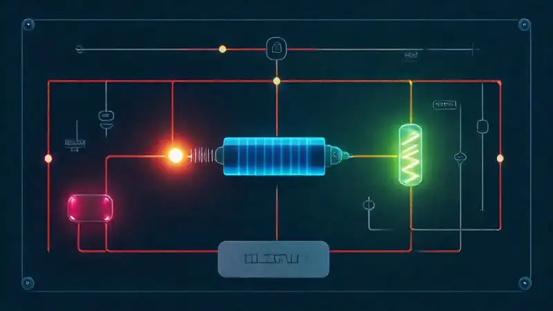 Circuito eléctrico simple con resistores y voltaje