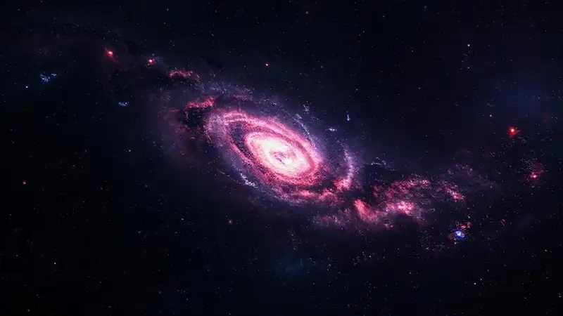 Escena cósmica moderna y vibrante en el espacio