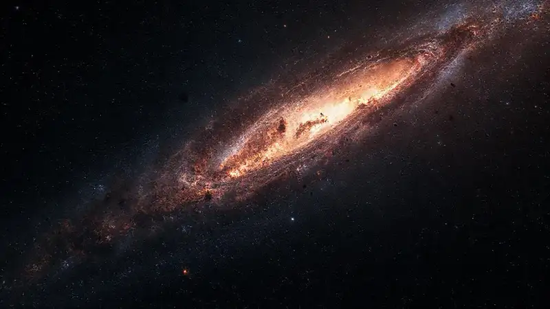 Universo oscuro con galaxias y materia misteriosa