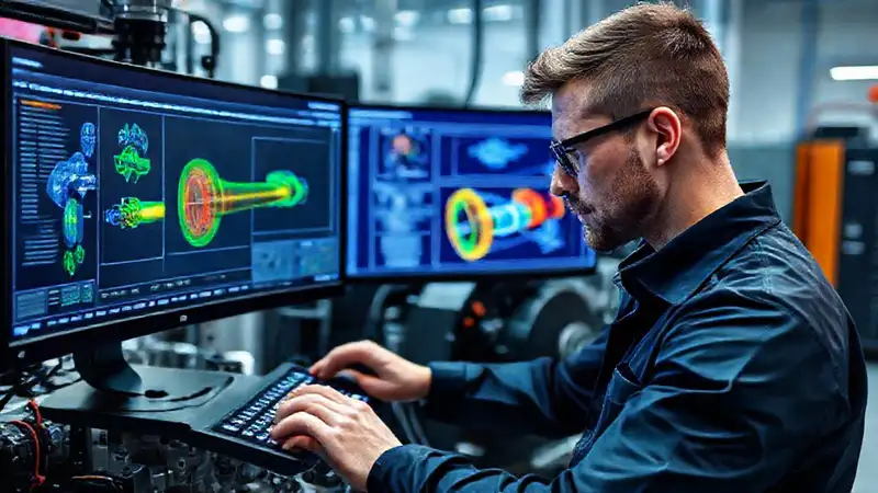 Ingeniero mecánico con simulación y diseño avanzado