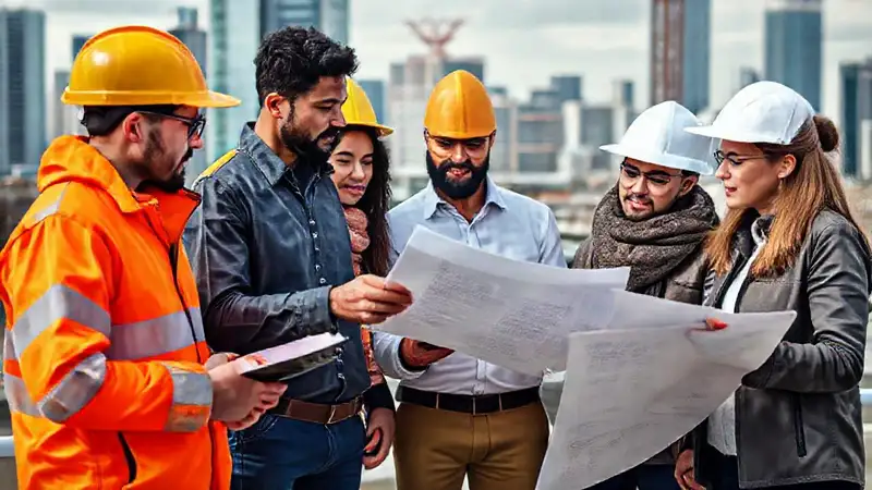 Ingenieros collaboran en proyecto urbano moderno
