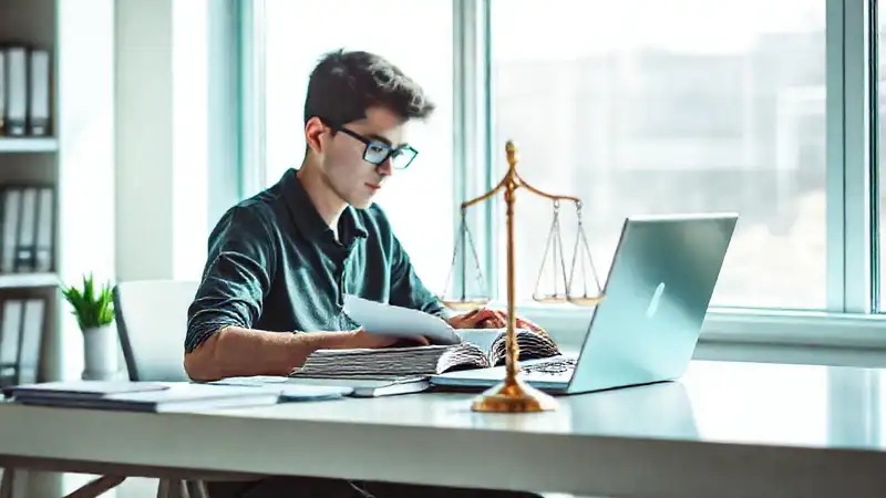 Estudiante motivado en un ambiente organizado y equilibrado