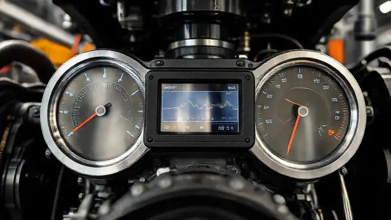 Pantalla digital de análisis del motor