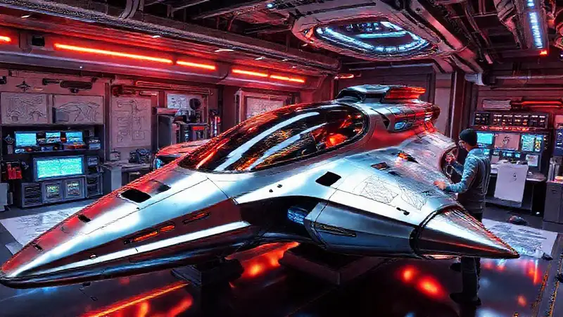 Diseño futurista con tecnología y colaboración ingenieril
