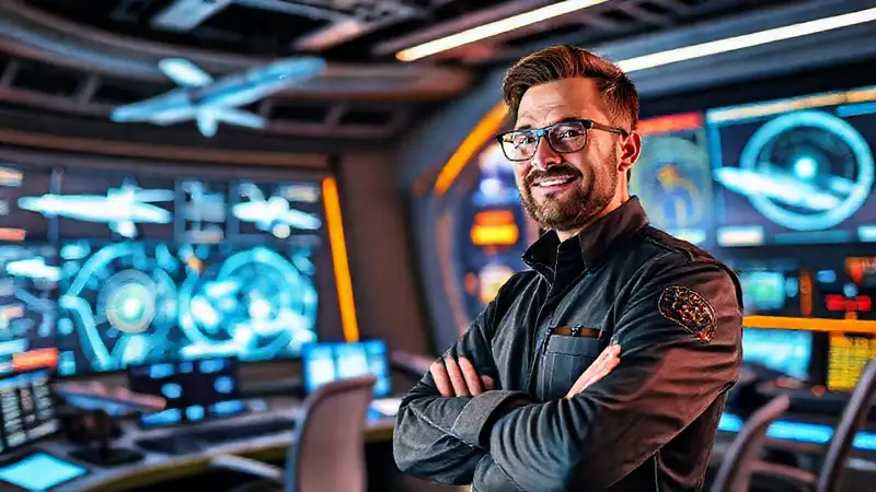 Ingeniero aeroespacial presenta en sala futurista