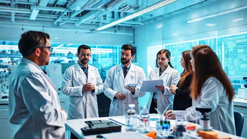 Científicos colaboran en un laboratorio avanzado