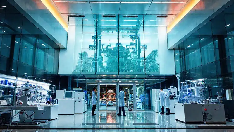 Laboratorio moderno de investigación e innovación científica
