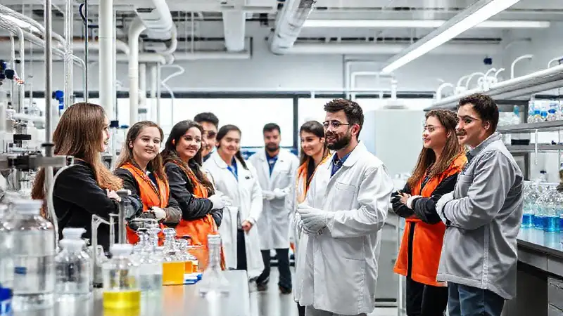 Laboratorio químico profesional y seguro