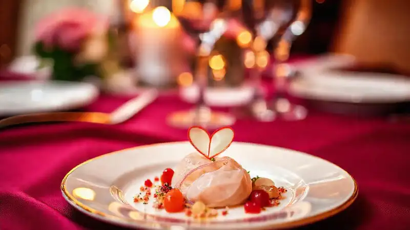 Cena elegante y romántica con detalles delicados
