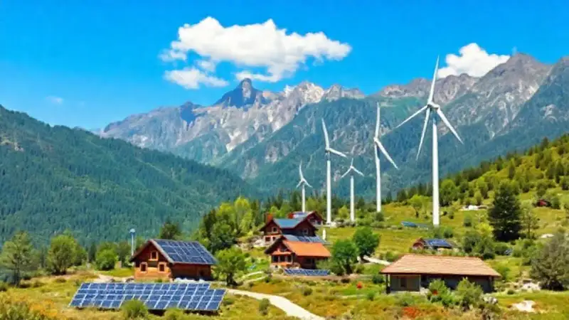 Energía sostenible en una aldea remota