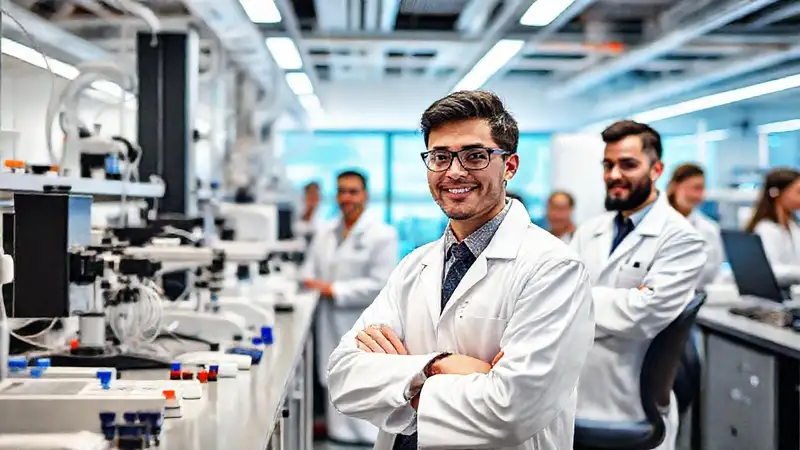 Ingeniería biomédica en laboratorio moderno e innovador