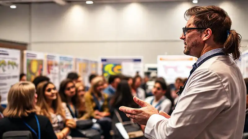 Biólogo presenta en conferencia a diversa audiencia