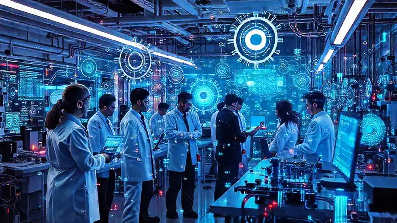 Laboratorio futurista de ingeniería biomédica creativa