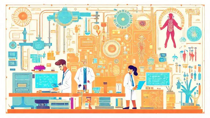 Ingenieros en laboratorio futurista