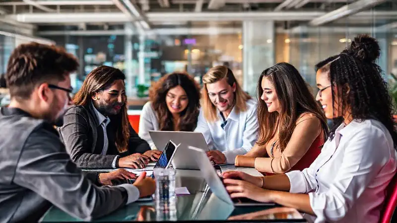 Espacio moderno de trabajo colaborativo e innovador