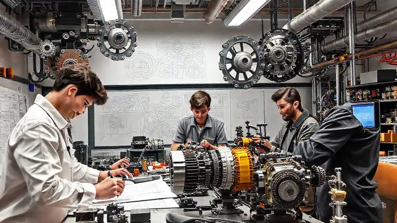 Laboratorio universitario de ingeniería con robótica avanzada