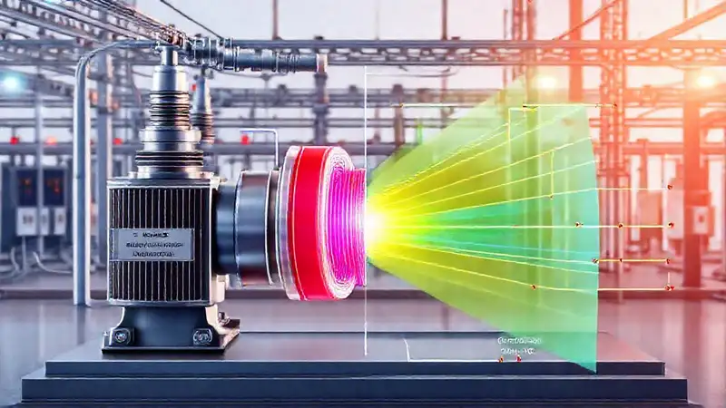 Diagrama técnico de inducción electromagnética en subestación