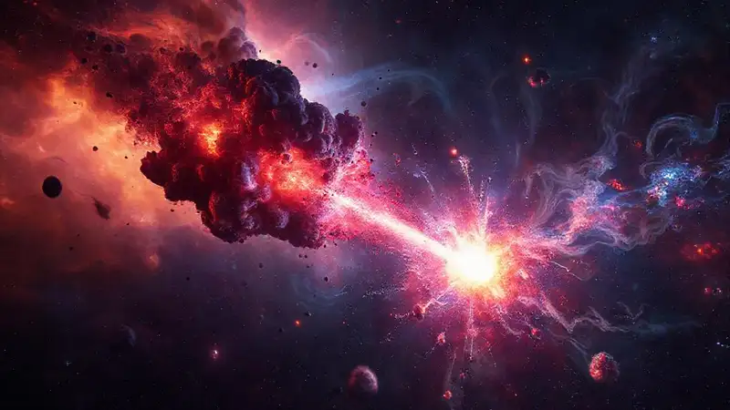 Colisión de supernova, materia oscura y nebulosas
