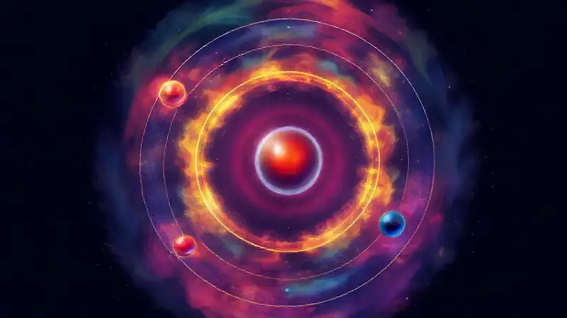 Ilustración de orbitales atómicos y niveles energéticos