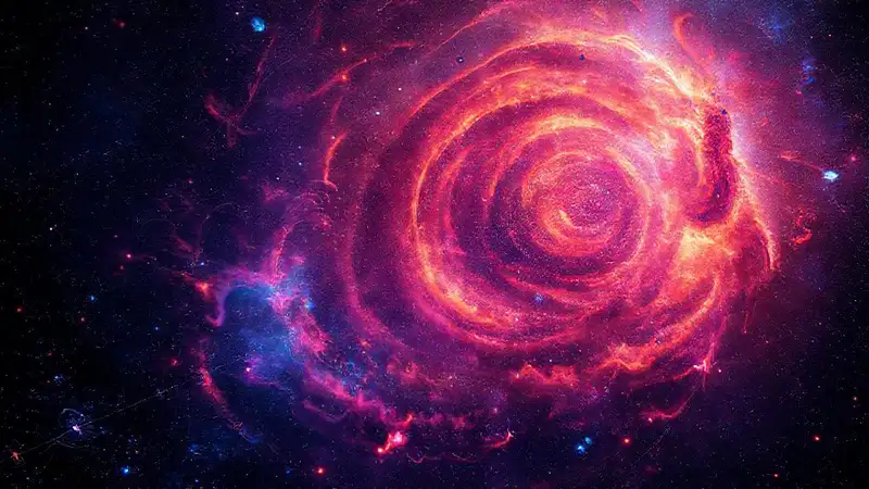 Visualización moderna del fondo cósmico en movimiento