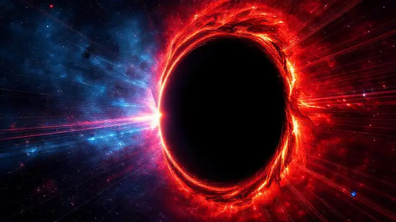 agujero negro, disco y luz en equilibrio