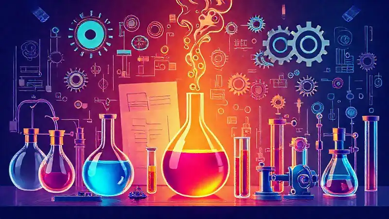 Laboratorio de ingeniería con tecnología futurista