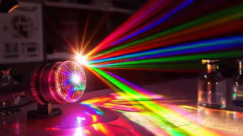 Fenómenos ópticos: luz, prismas y colores