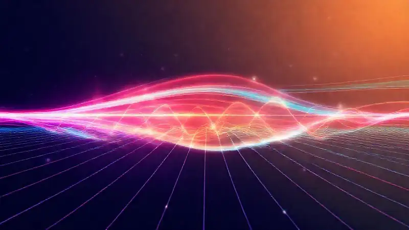 Ilustración moderna de ondas electromagnéticas