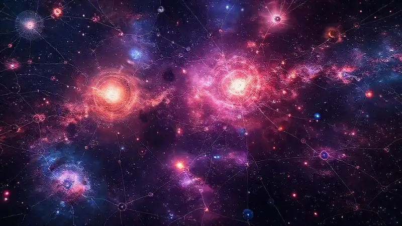Red cósmica, galaxias y nebulosas misteriosas